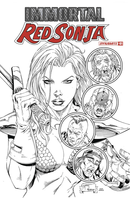 Immortal Red Sonja #1 T 1:7 FOC Marat Mychaels Sketch New Mutants 87 Variant (04/13/2022) Dynamite