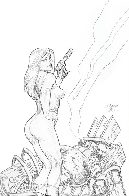 Barbarella #5 I 1:15 Joseph Michael Linsner Line Art Virgin Variant (07/23/2025) Dynamite