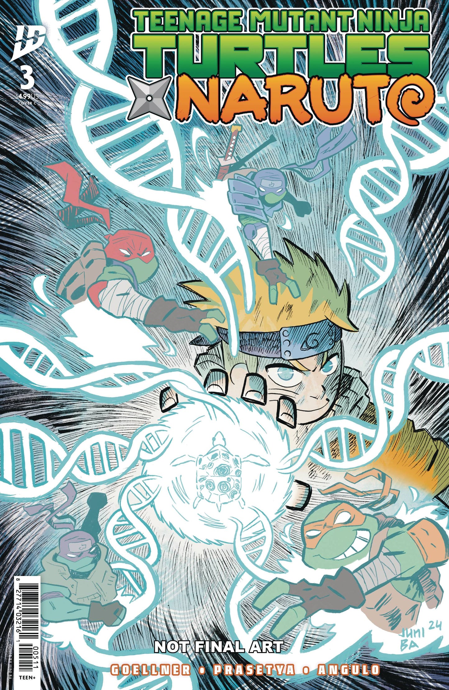 Teenage Mutant Ninja Turtles X Naruto #3 A1 Cover Set Of 8 1:25 1:50 1:75 1:100 (03/26/2025) Idw