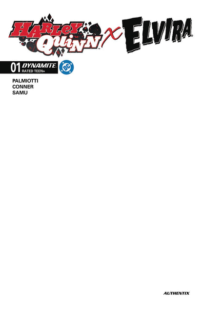 Harley Quinn X Elvira #1 J Blank Authentix Variant (10/08/2025) Dynamite