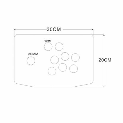 RAC-K500L Acrylic Panel Inclined Plane Case 24/30mm Button Hole DIY Arcade Joystick Kits