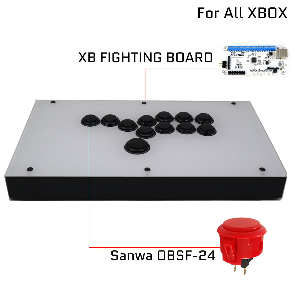 RAC-J800B All Buttons Arcade Joystick Fight Stick For PS4/PS3/Xbox/PC White/Black