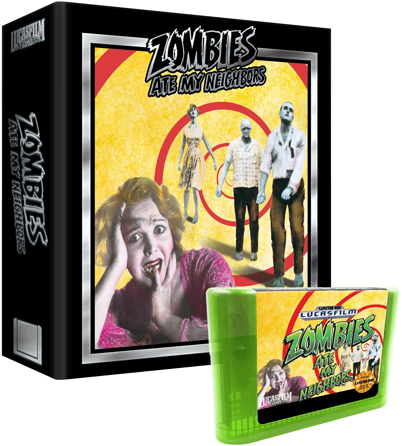 Zombies Ate My Neighbor: Premium Edition Green Cartridge (Sega Genesis)