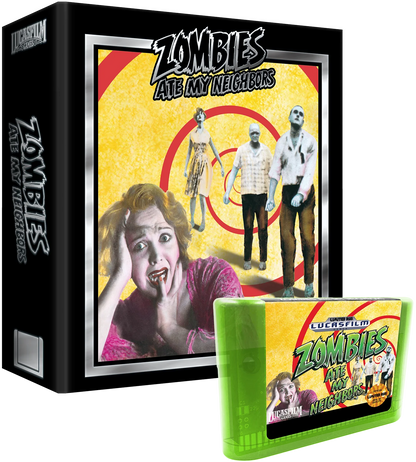 Zombies Ate My Neighbor: Premium Edition Green Cartridge (Sega Genesis)