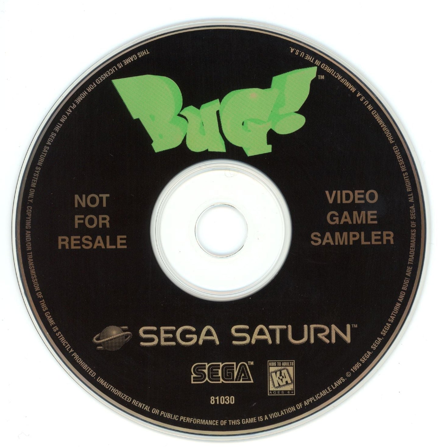 Bug! Video Game Sampler [Not For Resale] (Sega Saturn)