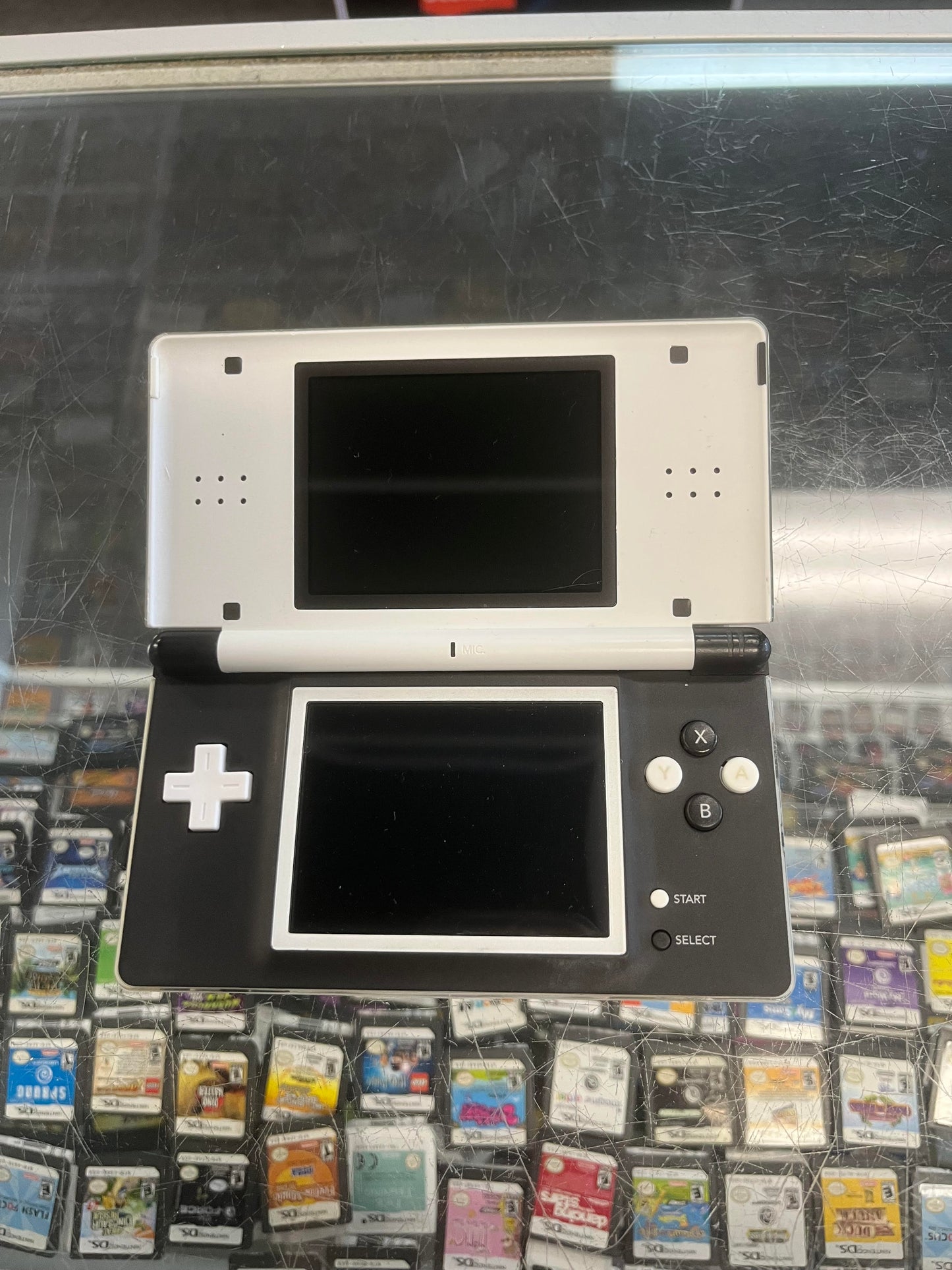 Reshelled Nintendo DS Lite With White & Black Shell (Nintendo DS)