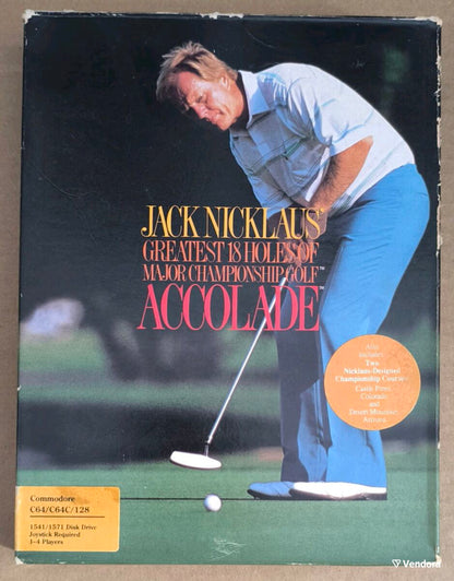 Jack Nicklaus Greatest 18 Holes of Major Championship Golf + The International Course Disk Vol II (Commodore 64/128)
