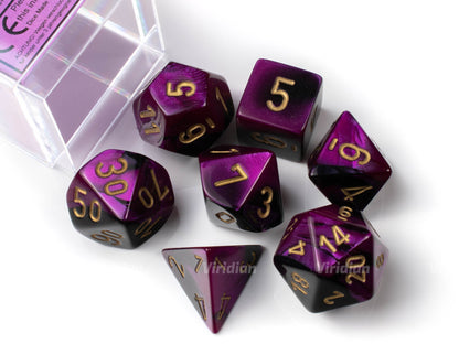 7-Die Set Mini Gemini: Black-Purple/Gold (Toys)