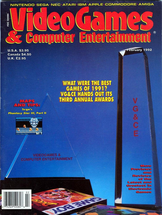 Video Game & Computer Entertainment Issue #37 Feb 1992 (Books)