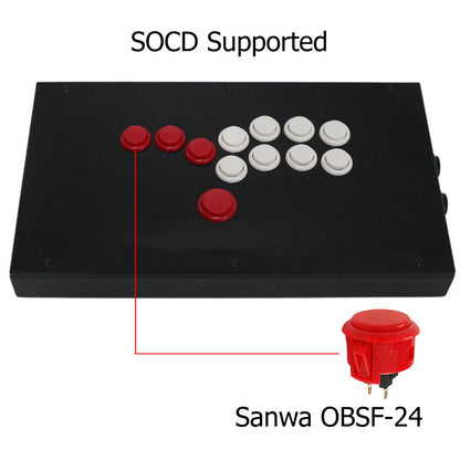 RAC-J800B All Buttons Leverless Arcade Joystick Fight Stick For PS5/PS4/PS3/Xbox/PC