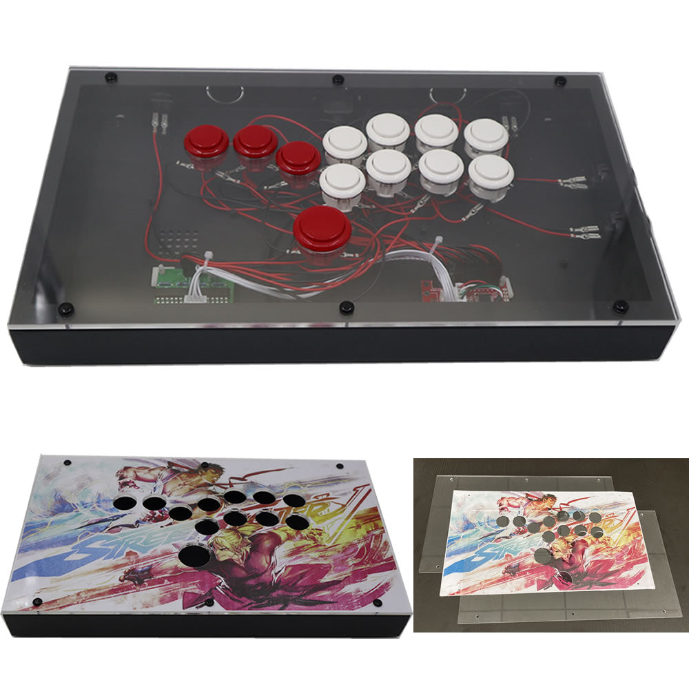 RAC-J800B All Buttons Leverless Arcade Joystick Fight Stick For PS5/PS4/PS3/Xbox/PC