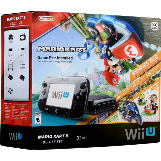 WiiU Deluxe Set Game Console 32GB with Mario Kart 8 (WiiU)