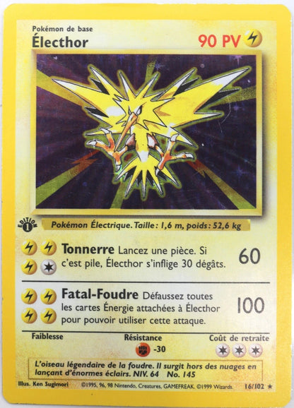 Pokemon TCG: Zapdos - First Edition Base Set (French) (TCG)