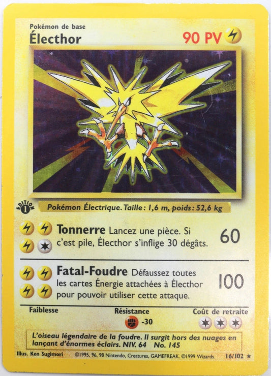 Pokemon TCG: Zapdos - First Edition Base Set (French) (TCG)