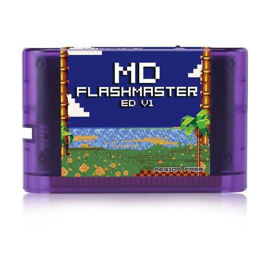 MD Flashmaster ED V1 Purple (Sega Genesis)
