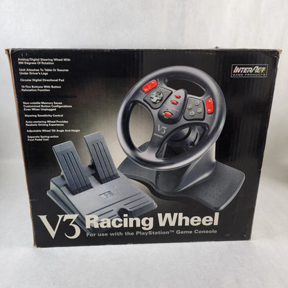 Interact V3 Racing Wheel + Multi Game Bundle (PlayStation 2)