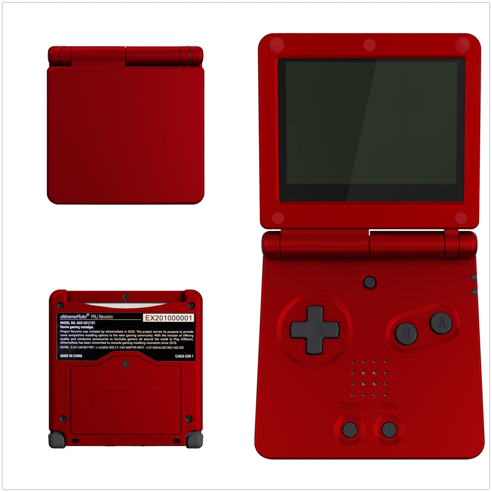 Gameboy Advance SP Replacement Shell (Burgundy with Grey Buttons) (Gam –  J2Games