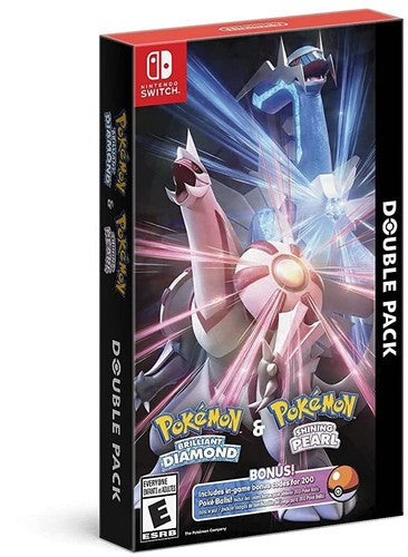 Double Pack Pokémon Brilliant Diamond and Shining Pearl with Pokemon Pin Bundle (Nintendo Switch)
