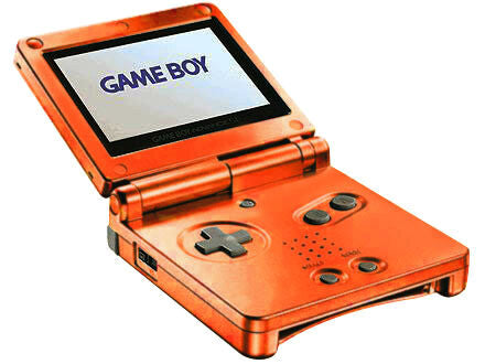 Custom Shelled Gameboy Advance SP Orange (AGS-001) (Gameboy Advance)