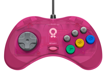 retro-bit Sega Saturn Controller Clear Pink (Sega Saturn)