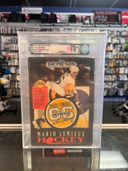 Mario Lemieux Hockey With Puck [Graded VGA 75+] (Sega Genesis)