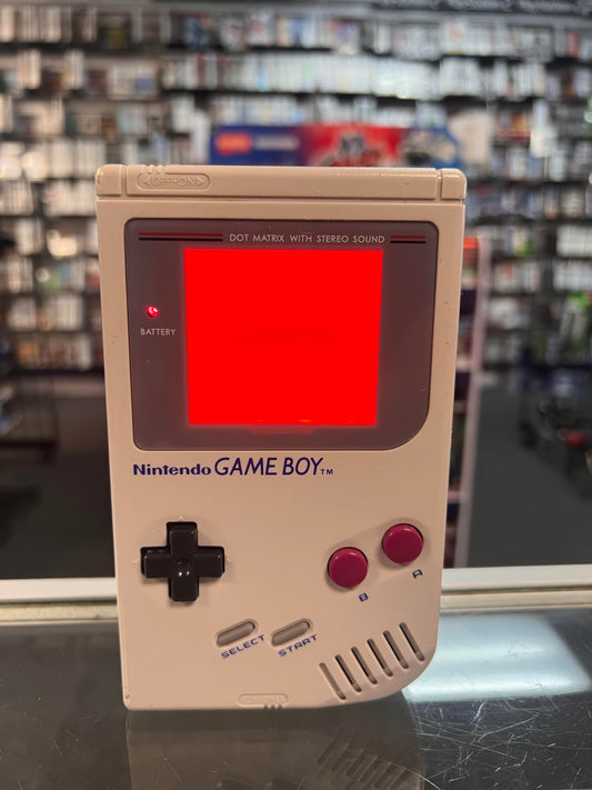 Custom Modded Original Game Boy Console with Red Screen (Gameboy)