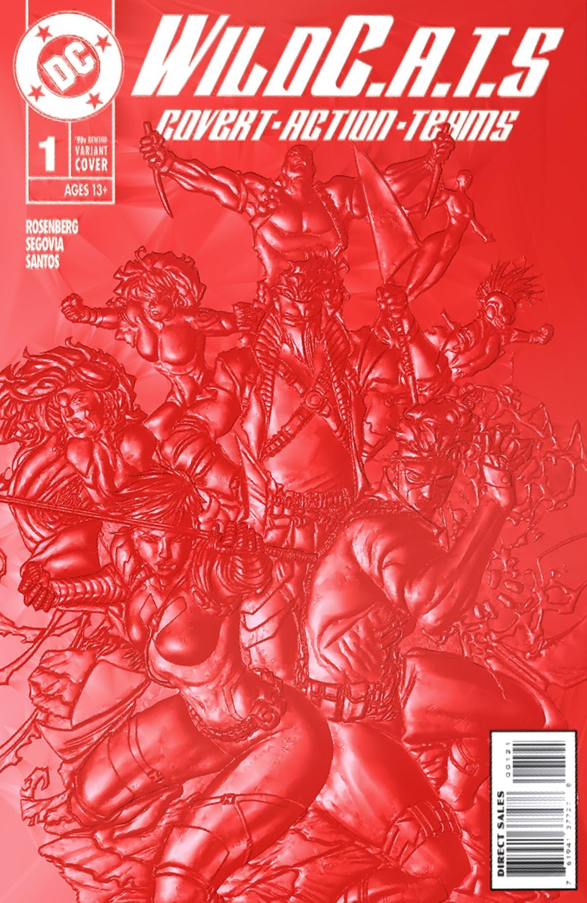 Wildcats #1 E Brett Booth & Sandra Hope 90S Cover Month Foil Multi-Level Embossed Card Stock Variant (11/08/2022) Dc