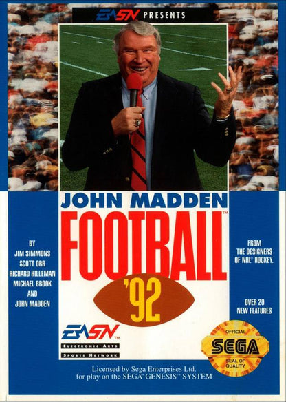 J2Games.com | John Madden Football '92 (Sega Genesis) (Pre-Played - Game Only).