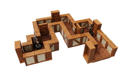 Warlock Tiles: Town & Village- 1 in. Straight Walls Expansion (Toys)