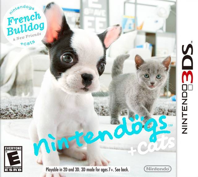 J2Games.com | Nintendogs + Cats: French Bulldog & New Friends (Nintendo 3DS) (Complete - Very Good).