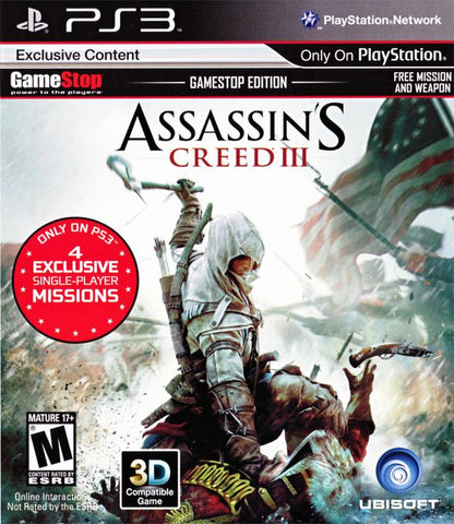 J2Games.com | Assassin's Creed III Gamestop Edition (Playstation 3) (Pre-Played - CIB - Good).