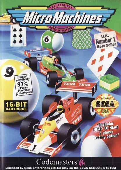 J2Games.com | Micro Machines (Sega Genesis) (Pre-Played - Game Only).