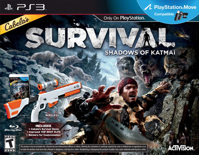 Cabela's Survival: Shadows Of Katmai con pistola (Playstation 3)