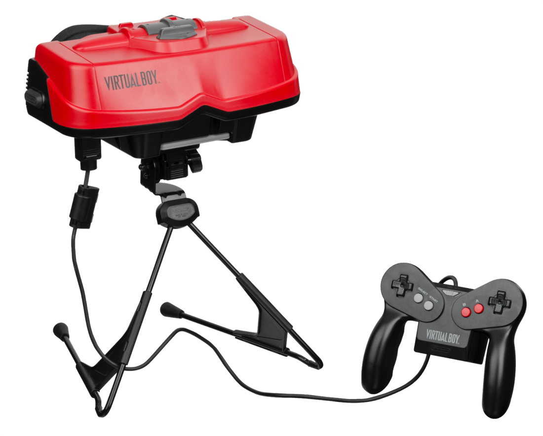 Virtual Boy Console with AC Adapter, Battery Pack and Mario Tennis