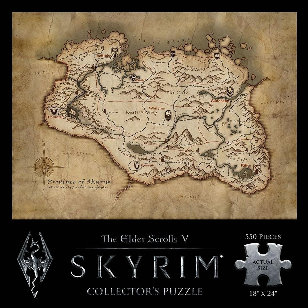 J2Games.com | Puzzle The Elder Scrolls V: Skyrim Map (USAopoly) (Brand New).