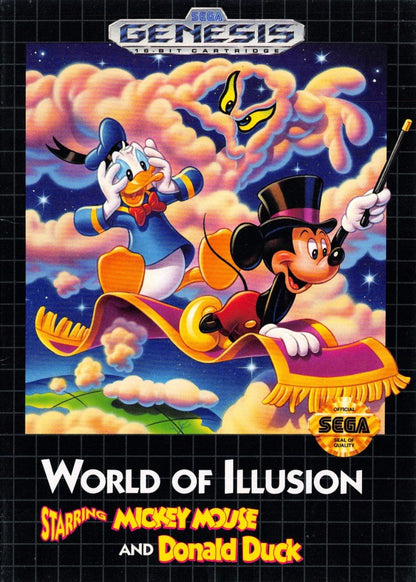 World Of Illusion protagonizada por Mickey Mouse y el pato Donald (Sega Genesis)