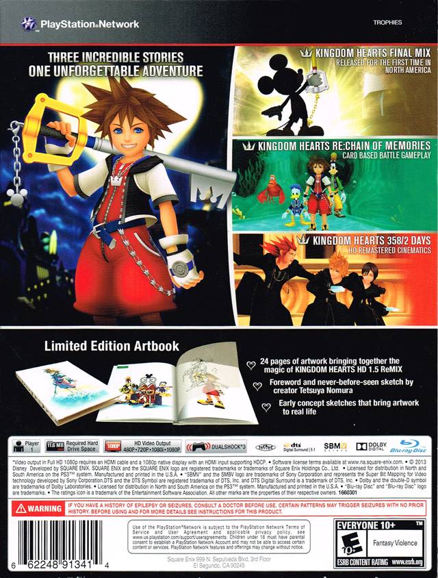 Kingdom Hearts HD 1.5 ReMix Art Book Limited Edition (Playstation 3)