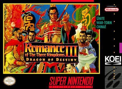J2Games.com | Romance of the Three Kingdoms III Dragon of Destiny (Super Nintendo) (Pre-Played - Game Only).