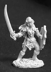 J2Games.com | Dirinsiel Female Dark Elf Warrior Reaper (Miniature) (Brand New).