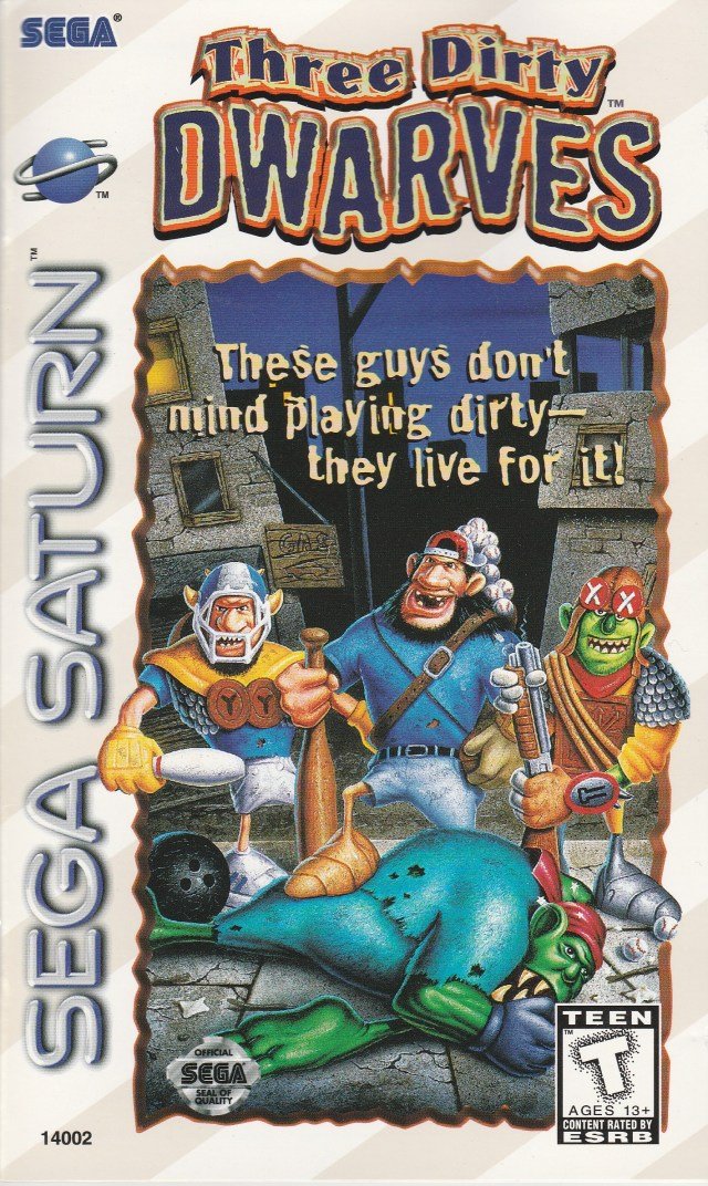 J2Games.com | Three Dirty Dwarves (Sega Saturn) (Pre-Played - CIB - Good).