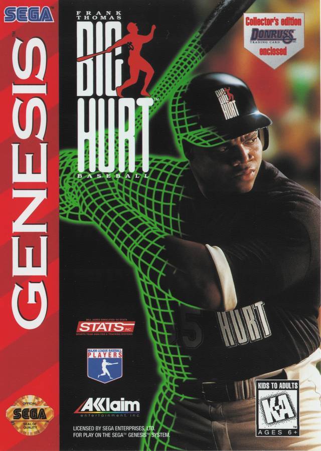 J2Games.com | Frank Thomas Big Hurt Baseball (Sega Genesis) (Pre-Played - Game Only).