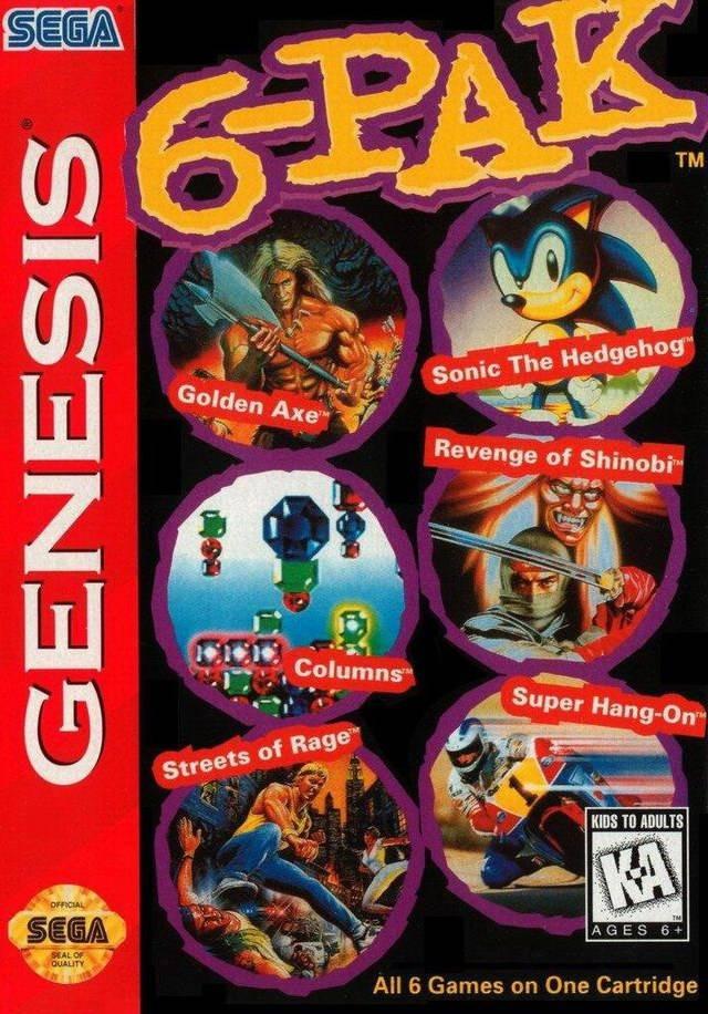 J2Games.com | Genesis 6-Pak (Sega Genesis) (Pre-Played - Game Only).