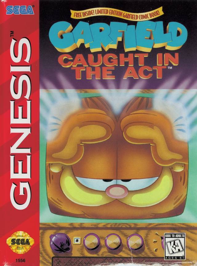 J2Games.com | Garfield Caught in the Act (Sega Genesis) (Pre-Played - Game Only).