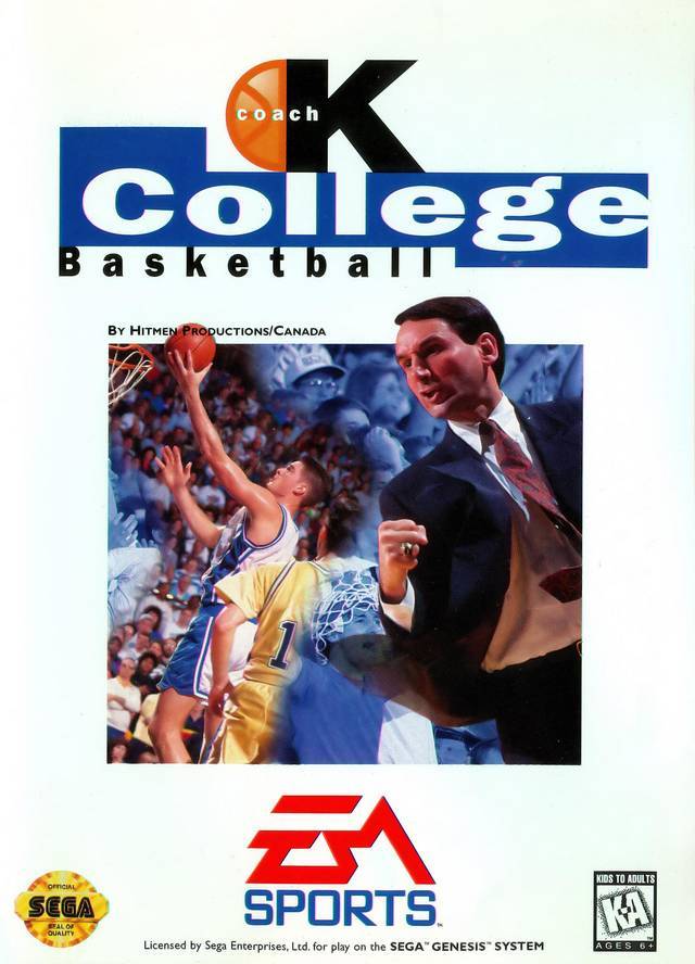 J2Games.com | Coach K College Basketball (Sega Genesis) (Pre-Played - CIB - Good).