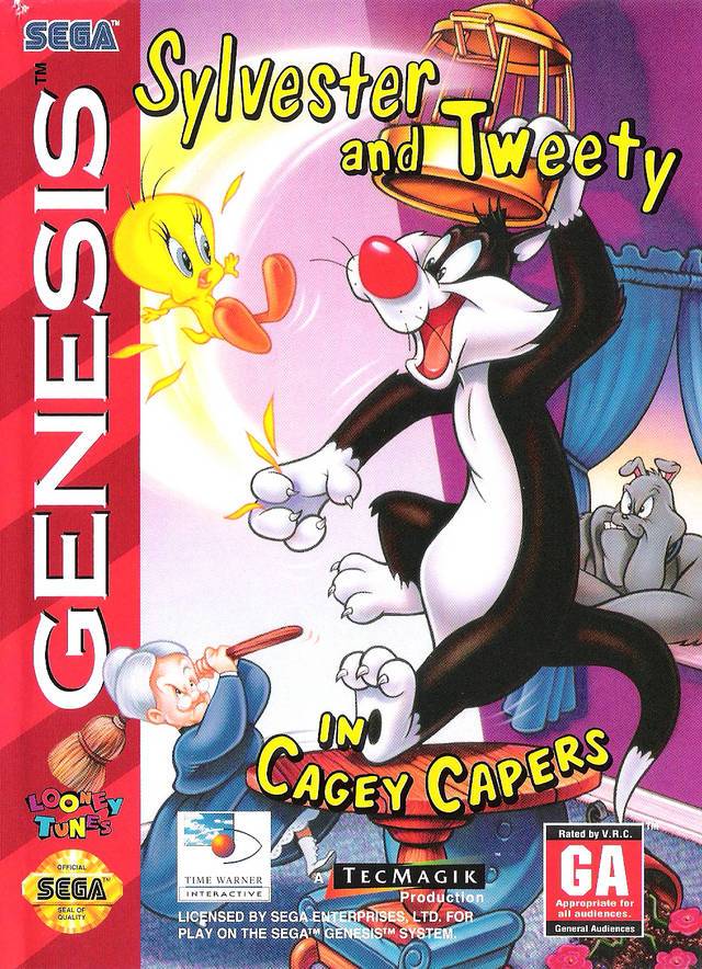 J2Games.com | Sylvester and Tweety in Cagey Capers (Sega Genesis) (Pre-Played - Game Only).