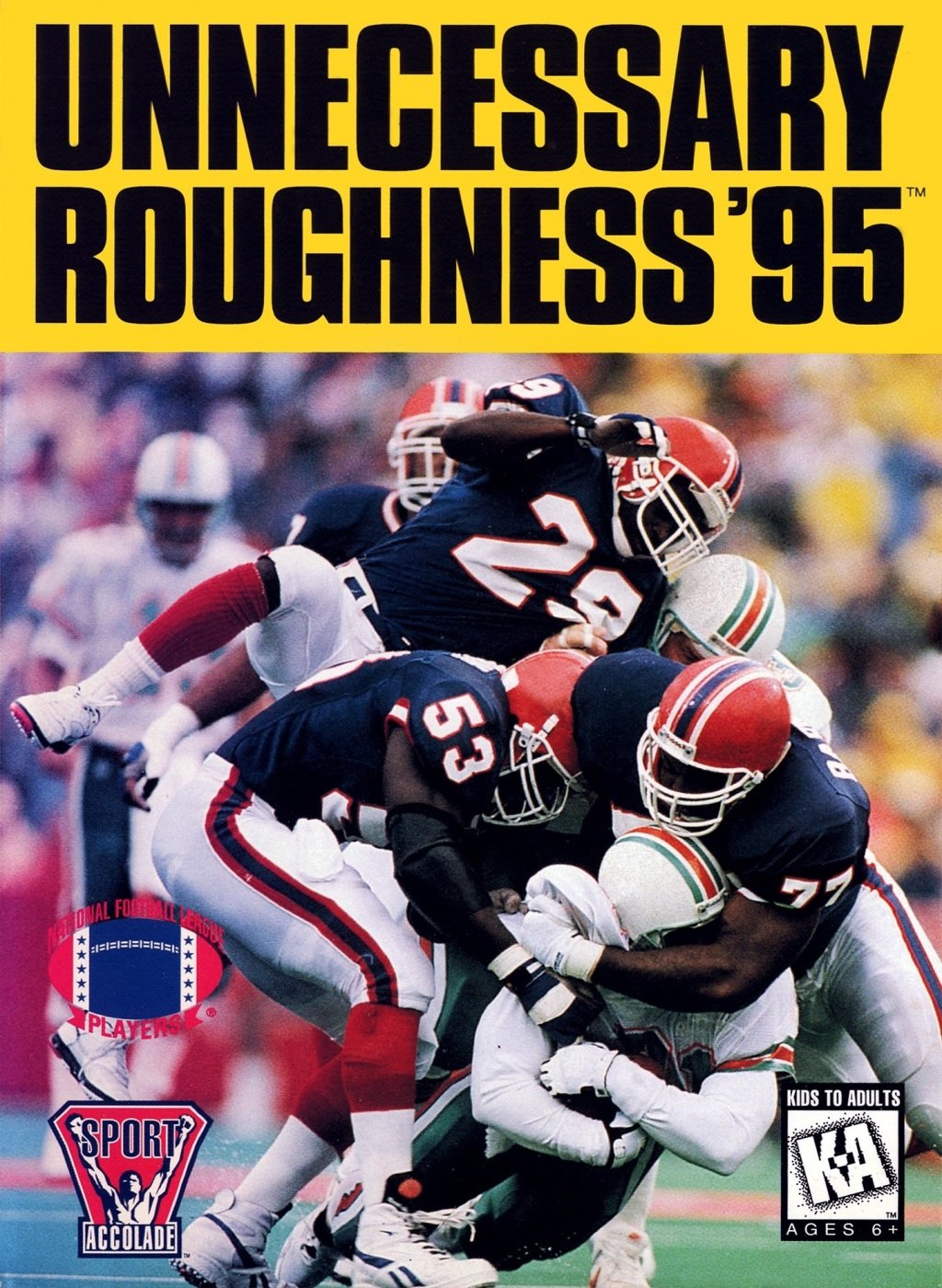 J2Games.com | Unnecessary Roughness '95 (Sega Genesis) (Pre-Played - Game Only).