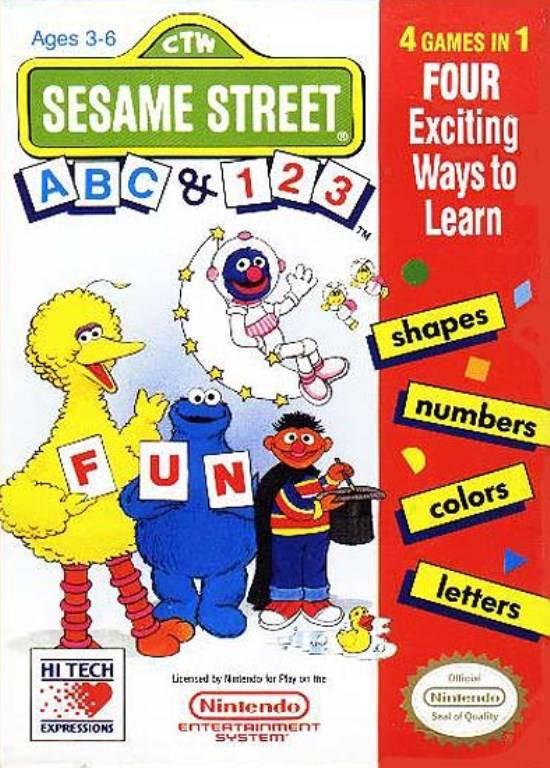 J2Games.com | Sesame Street 123 and ABC (Nintendo NES) (Pre-Played - Game Only).