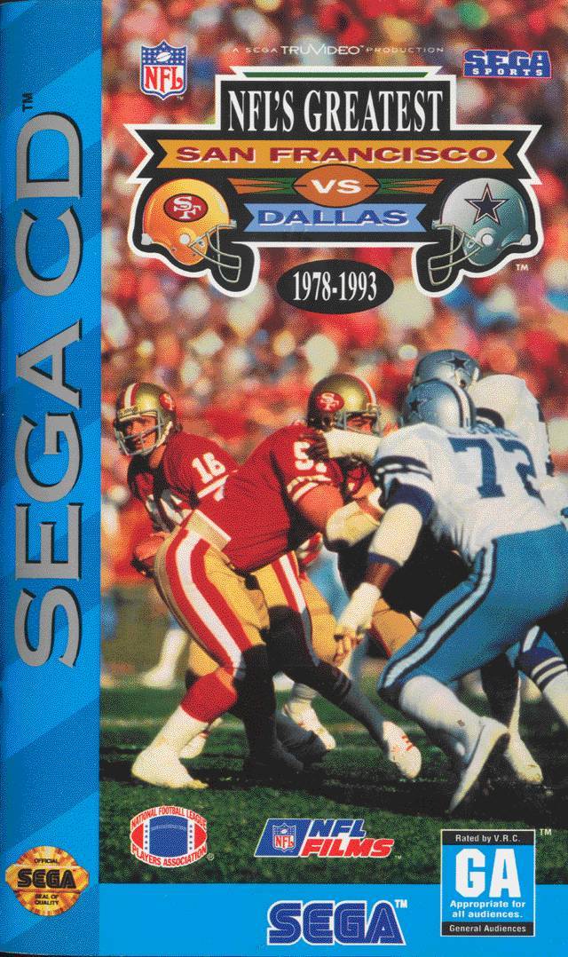 J2Games.com | NFL's Greatest: San Francisco Vs. Dallas 1978-1993 (Sega CD) (Pre-Played - Game Only).