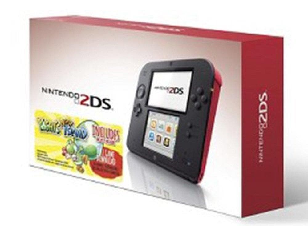 J2Games.com | Crimson Red Nintendo 2DS With Yoshi's New Island (Pre-Played - CIB - See Details).
