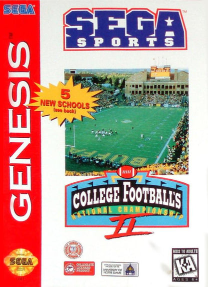 J2Games.com | College Football's National Championship II (Sega Genesis) (Pre-Played - Game Only).